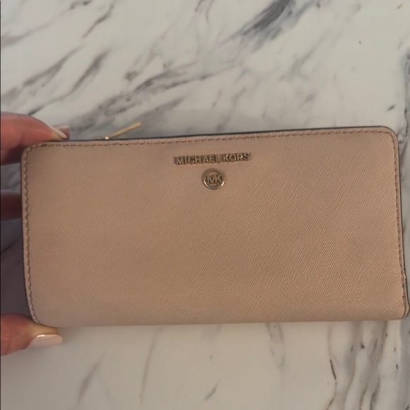 Michael Kors Handbags - Michael Kors Pink Saffiano Leather Wallet